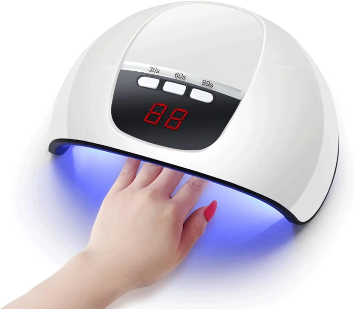 دستگاه خشک کن لاک ناخن، ابزار حرفه ای LED برای درمان نوری و خشک کردن سریع ژل (رنگ: 1)