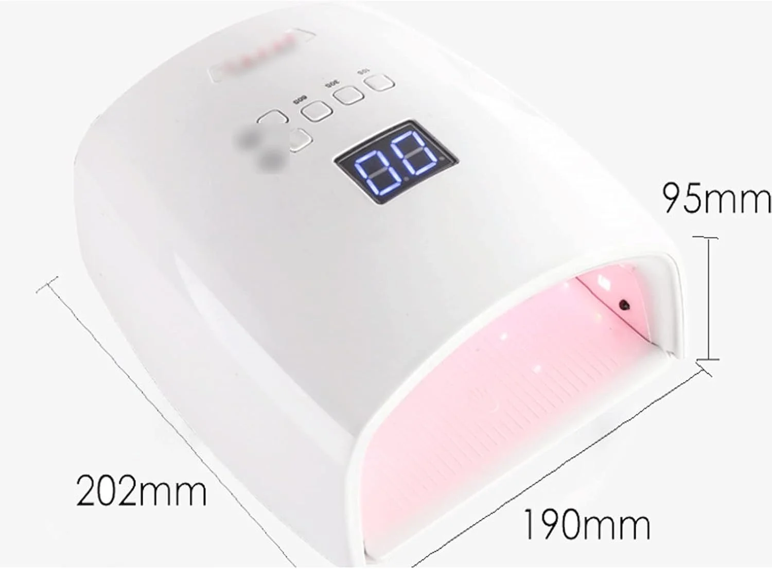 دستگاه خشک کن لاک ناخن، قابل شارژ، مناسب برای پدیکور، ژل بیلدر، بی سیم، مناسب برای هنر ناخن (رنگ: 1)
