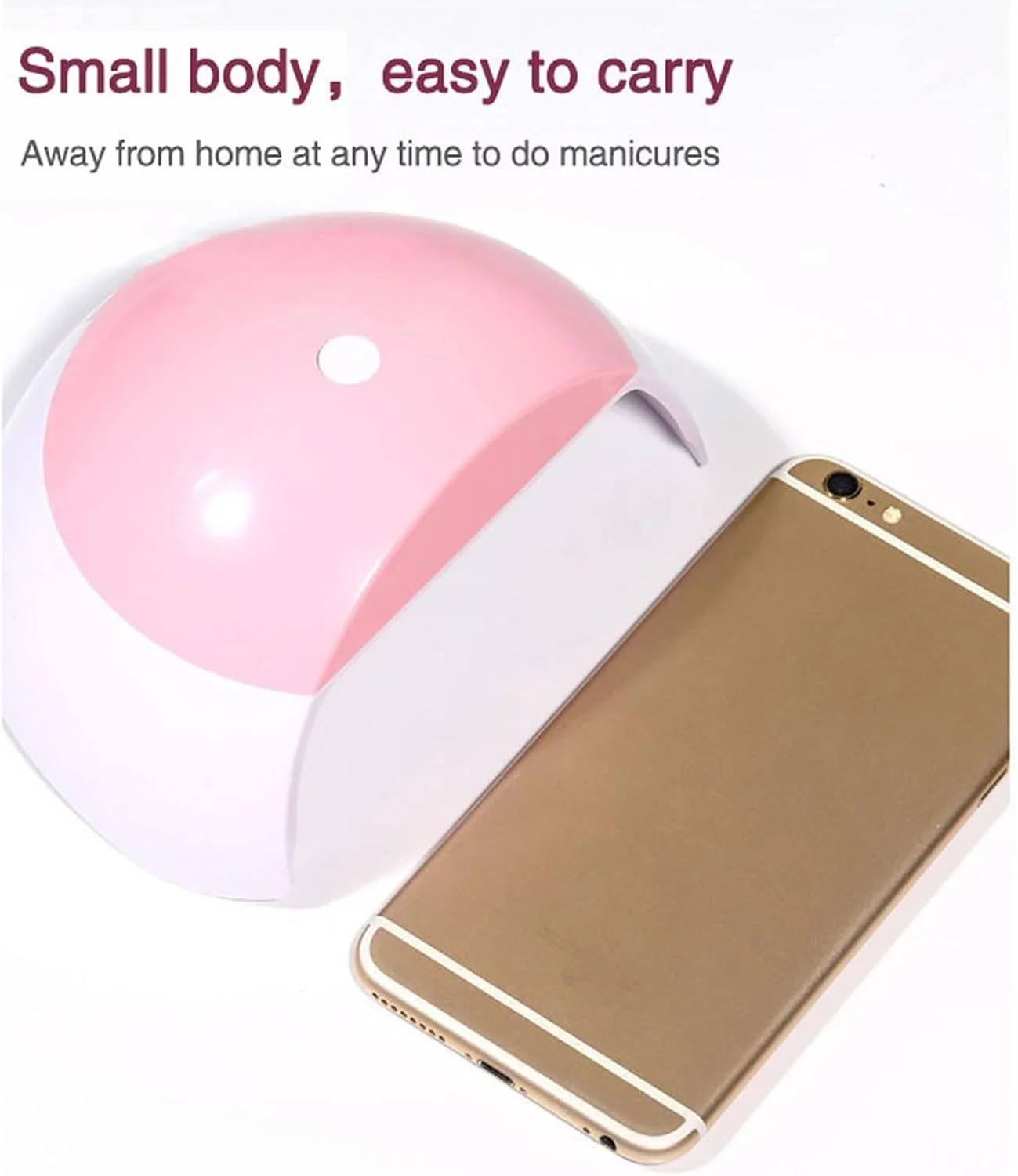 دستگاه خشک کن لاک ناخن، چراغ LED با حسگر خودکار، مناسب برای انواع لاک ژل، تایمر 60 و 120 ثانیه، مناسب برای مانیکور و پدیکور