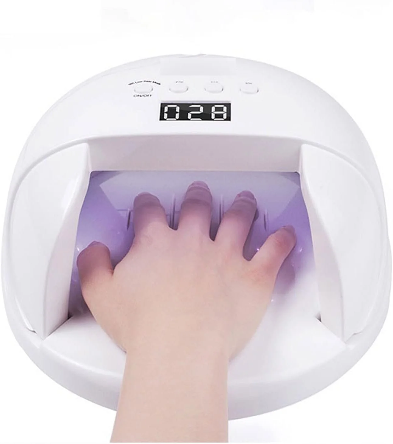 دستگاه خشک کن لاک ناخن حرفه ای 60 وات LED، بهترین دستگاه خشک کن برقی ناخن با 4 تایمر، دستگاه هنر ناخن LED