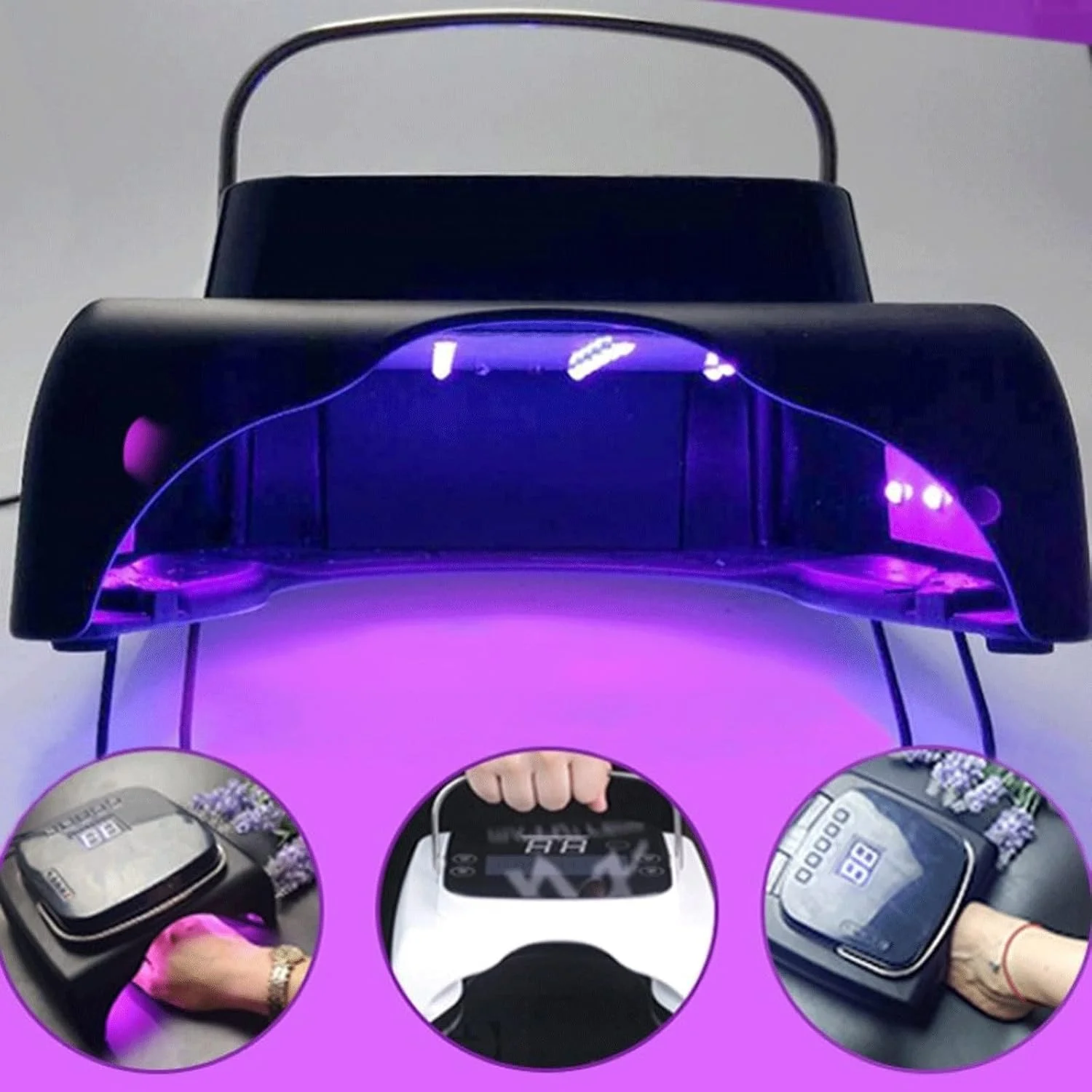 چراغ ناخن، چراغ خشک کن ژل بی سیم برای ابزار هنری ناخن، درمان مانیکور، چراغ خشک کن ناخن (رنگ: 1)