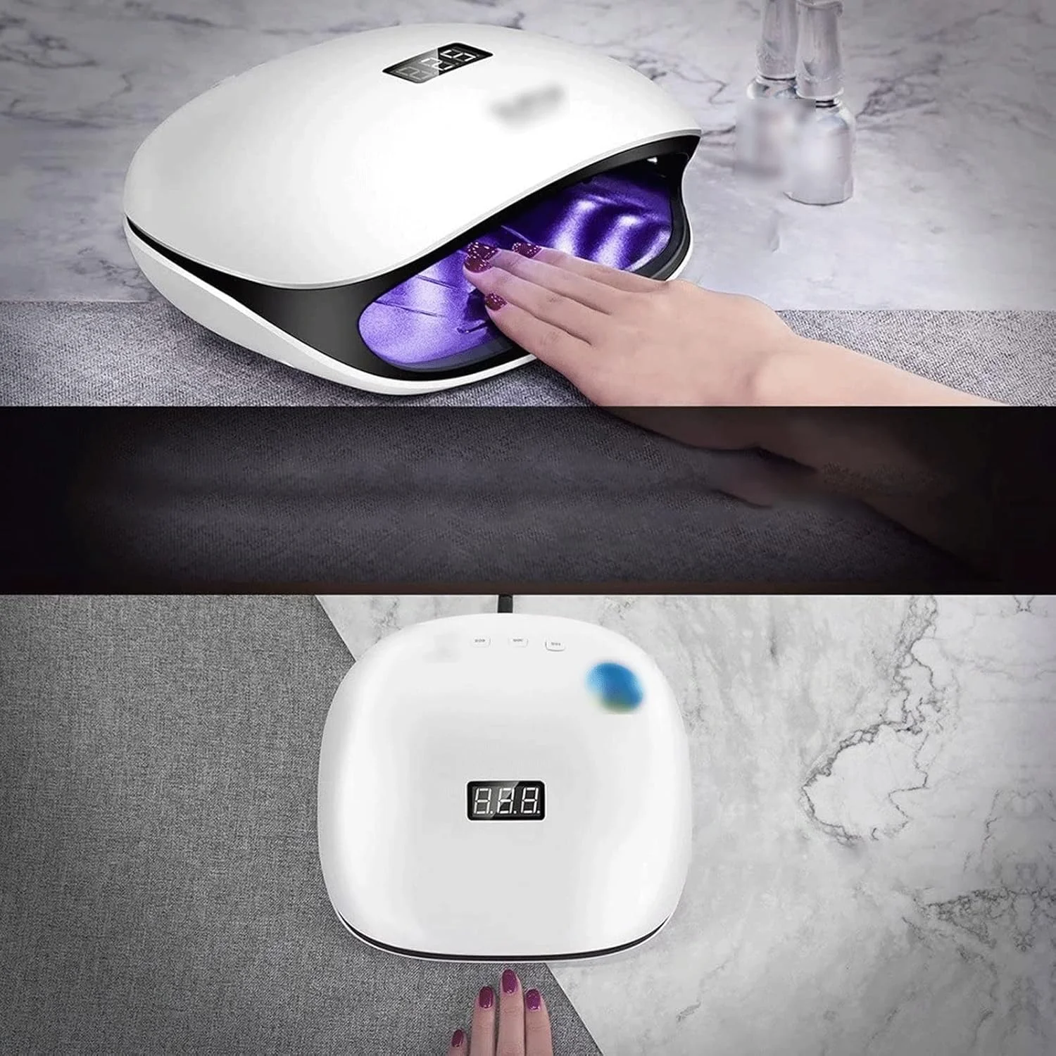 چراغ ناخن، چراغ LED ناخن 48 وات، خشک کن هوشمند لاک ناخن، ابزار حرفه ای ناخن
