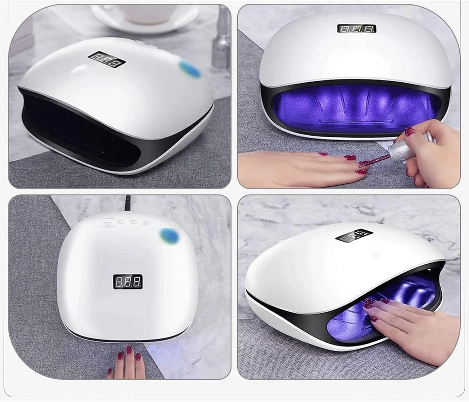 چراغ ناخن، چراغ LED ناخن 48 وات، خشک کن هوشمند لاک ناخن، ابزار حرفه ای ناخن