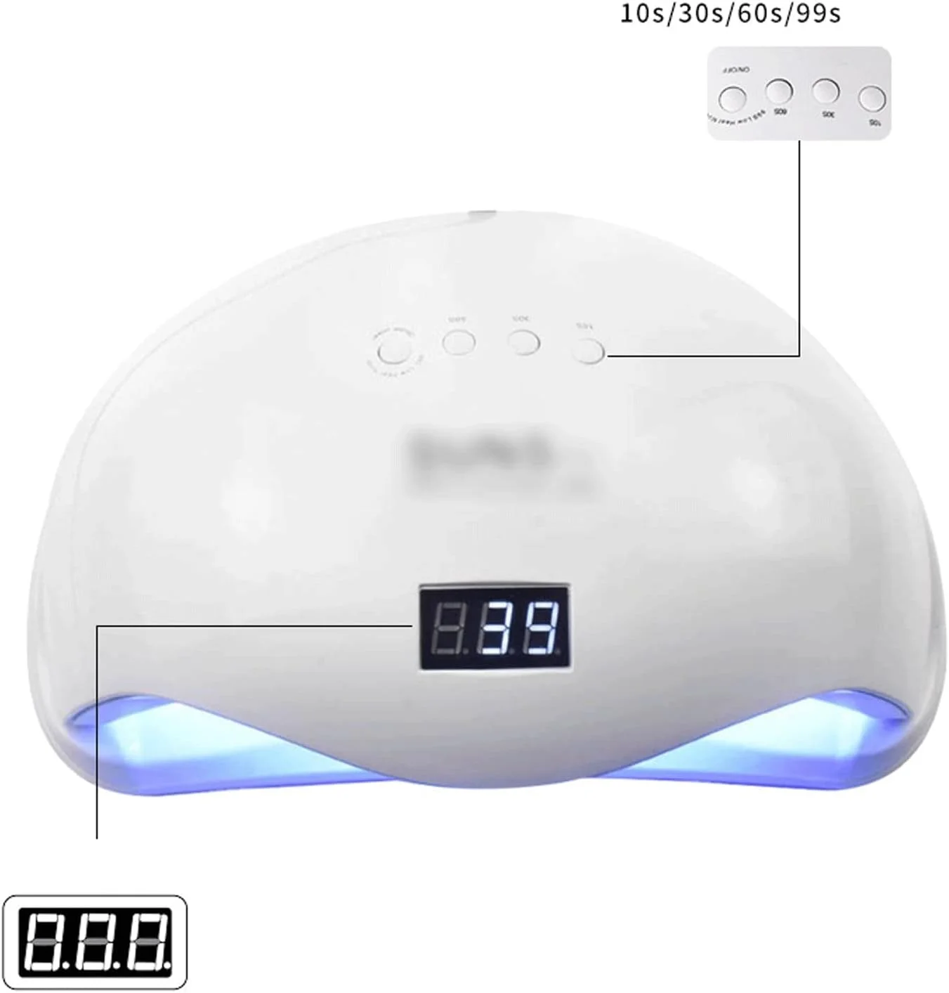 دستگاه خشک کن لاک ناخن، 48 وات، مناسب برای انواع لاک ژل، دارای سنسور خودکار دستگاه خشک کن لاک ناخن، 48 وات، مناسب برای انواع لاک ژل، دارای سنسور خودکار
