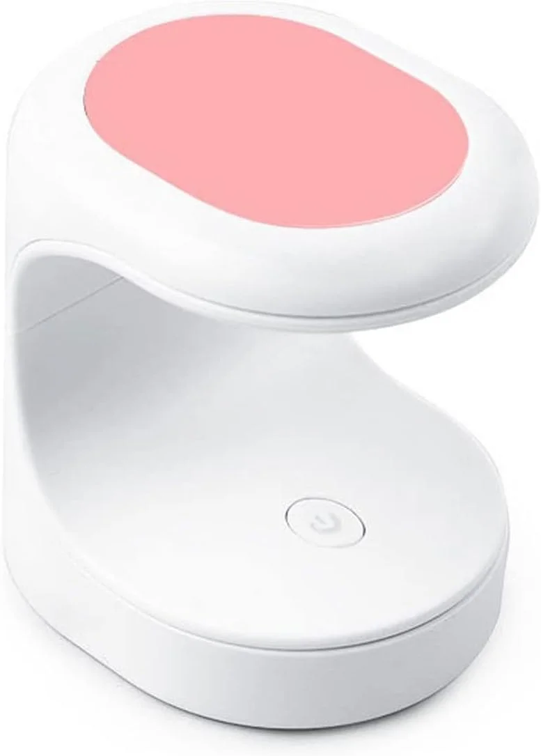 دستگاه خشک کن لاک ناخن، خشک کن سریع لاک ژلی، چراغ LED، پولیش ناخن، چراغ USB، ابزار طراحی ناخن، خشک کن ناخن (رنگ: صورتی)