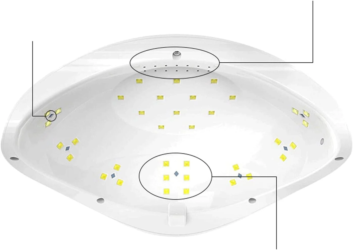 دستگاه خشک کن لاک ناخن، 48 وات، مناسب برای انواع لاک ژل، دارای سنسور خودکار دستگاه خشک کن لاک ناخن، 48 وات، مناسب برای انواع لاک ژل، دارای سنسور خودکار