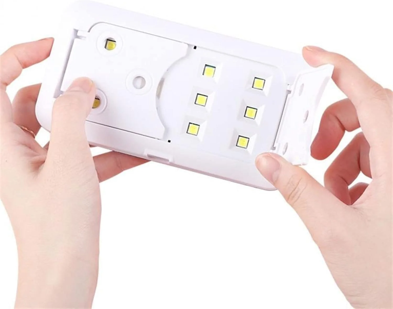 دستگاه خشک کن لاک ناخن 36 وات مینی، سفید صورتی، LED، رابط USB قابل حمل، بسیار مناسب برای ست مانیکور خانگی و طراحی ناخن (رنگ: Hortelé)