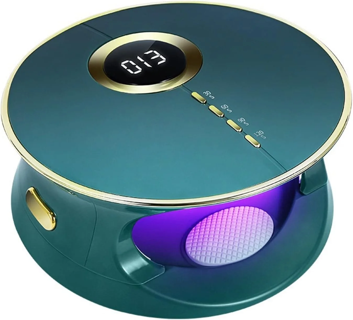 دستگاه خشک کن لاک ناخن LED حرفه ای 168 وات، مناسب برای خشک کردن سریع لاک ژل و لوازم مانیکور (رنگ: Hortel)