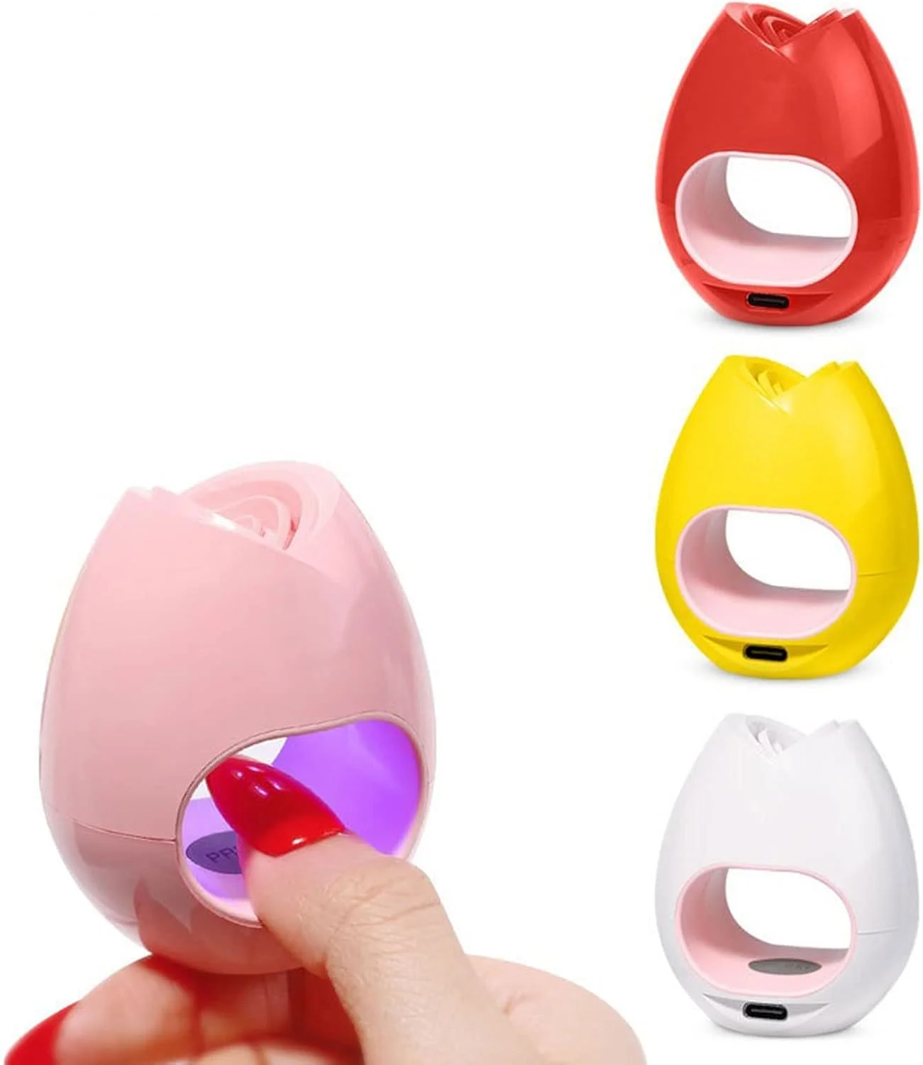 دستگاه خشک کن لاک ناخن 16 واتی، مینی LED USB، طراحی تخم مرغی رزی، مناسب برای یک انگشت، ابزار طراحی ناخن، مناسب برای لاک ژل با USB