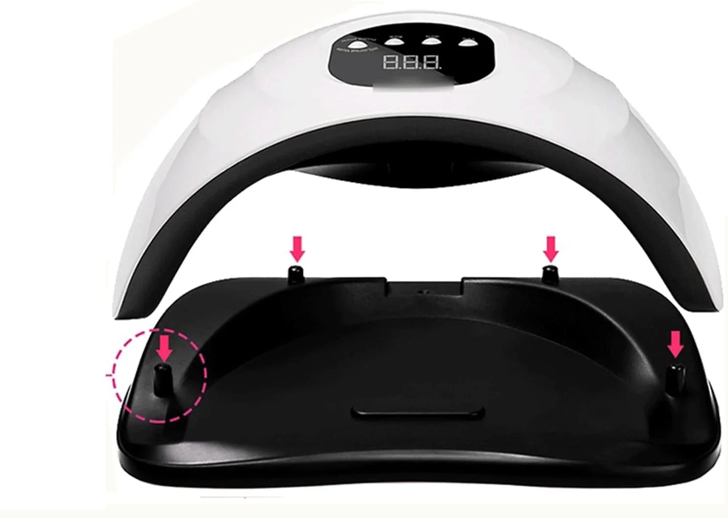 دستگاه خشک کن لاک ناخن 114 وات، 57 لامپ ال ای دی، مناسب برای مانیکور و پدیکور با سنسور هوشمند (رنگ: 2)