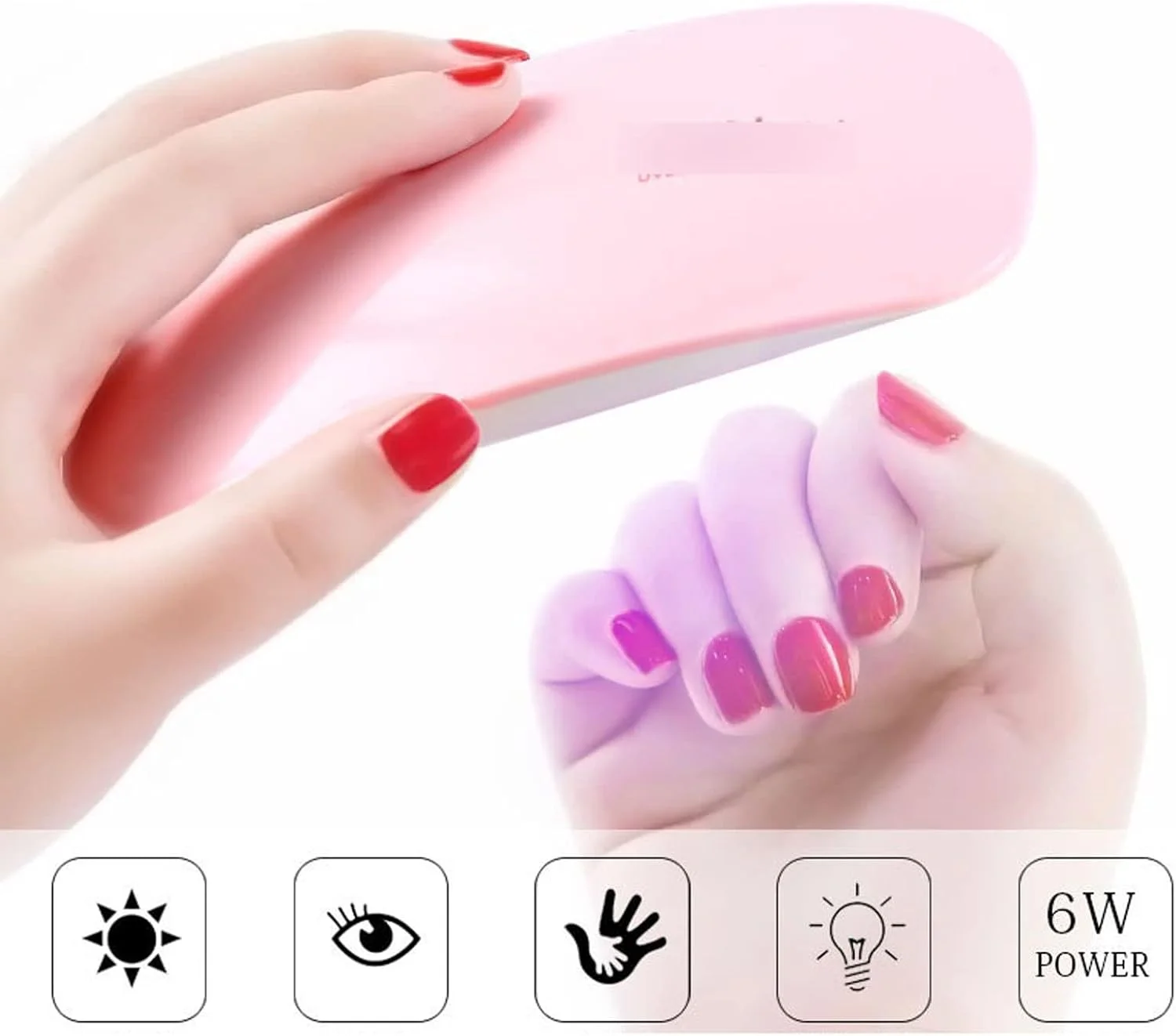 دستگاه خشک کن لاک ناخن، چراغ LED قابل حمل برای استفاده خانگی، مناسب برای خشک کردن لاک ناخن با کابل USB