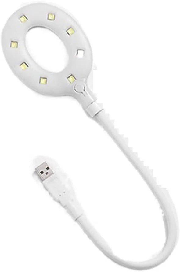 چراغ ناخن، چراغ LED قابل حمل USB با 8 LED و قابلیت تاشو، مناسب برای خشک کردن و طراحی ناخن