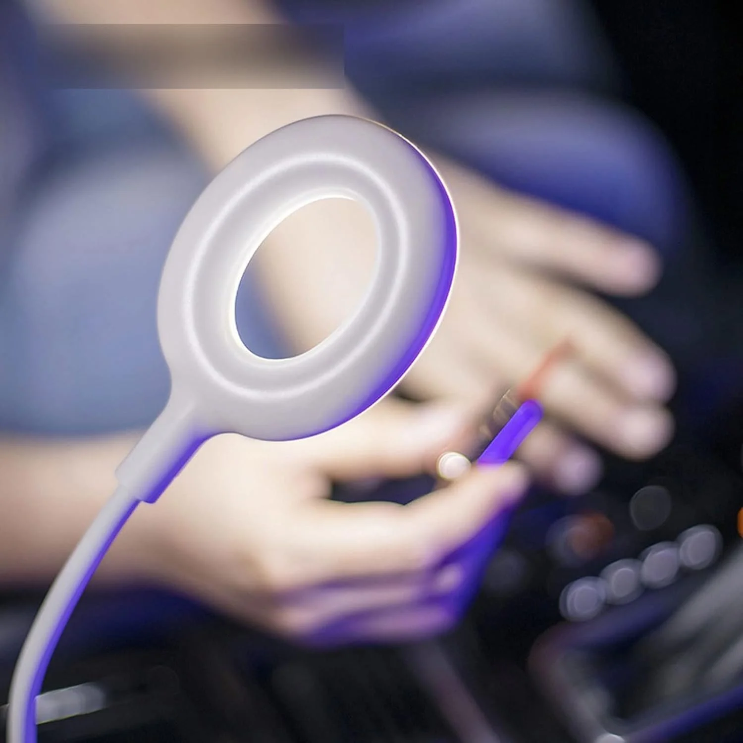 چراغ ناخن، چراغ LED قابل حمل USB با 8 LED و قابلیت تاشو، مناسب برای خشک کردن و طراحی ناخن