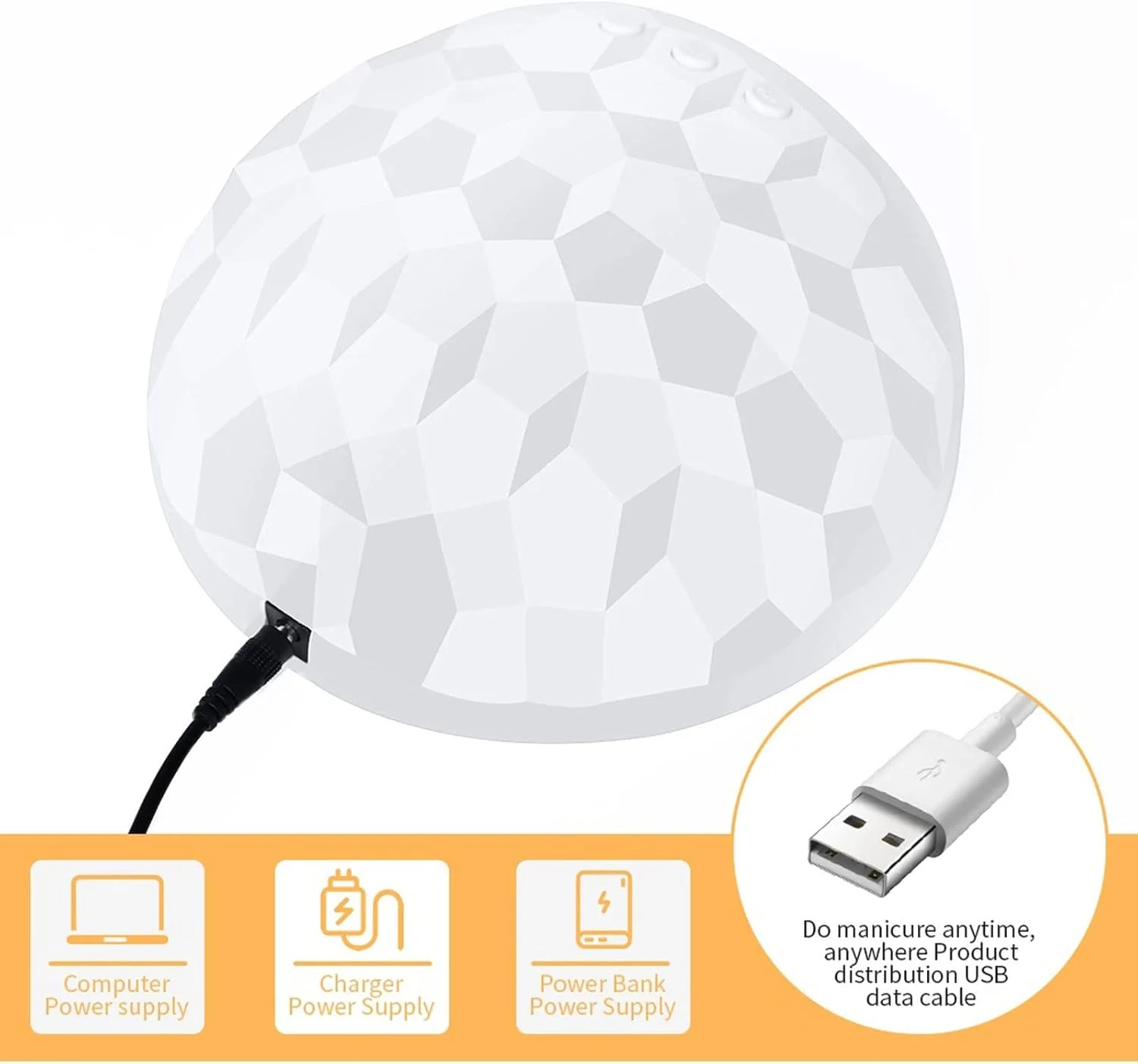 دستگاه خشک کن لاک ناخن LED، مناسب برای خشک کردن انواع لاک ژل، اتصال USB، دارای تایمر و سنسور حرکتی، مناسب برای استفاده حرفه ای در مانیکور دستگاه خشک کن لاک ناخن LED، مناسب برای خشک کردن انواع لاک ژل، اتصال USB، دارای تایمر و سنسور حرکتی، مناسب برای استفاده حرفه ای در مانیکور