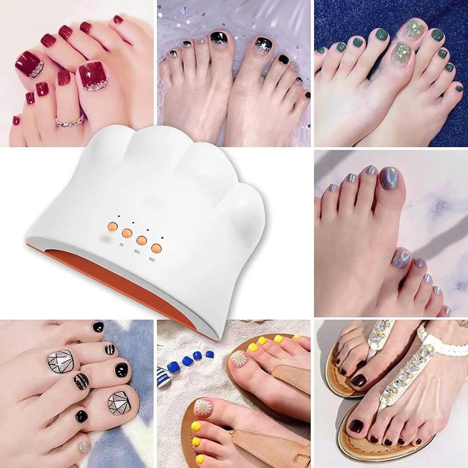 دستگاه خشک کن لاک ناخن، چراغ ناخن 48 وات با 3 تایمر برای لاک ژل و تجهیزات هنر ناخن