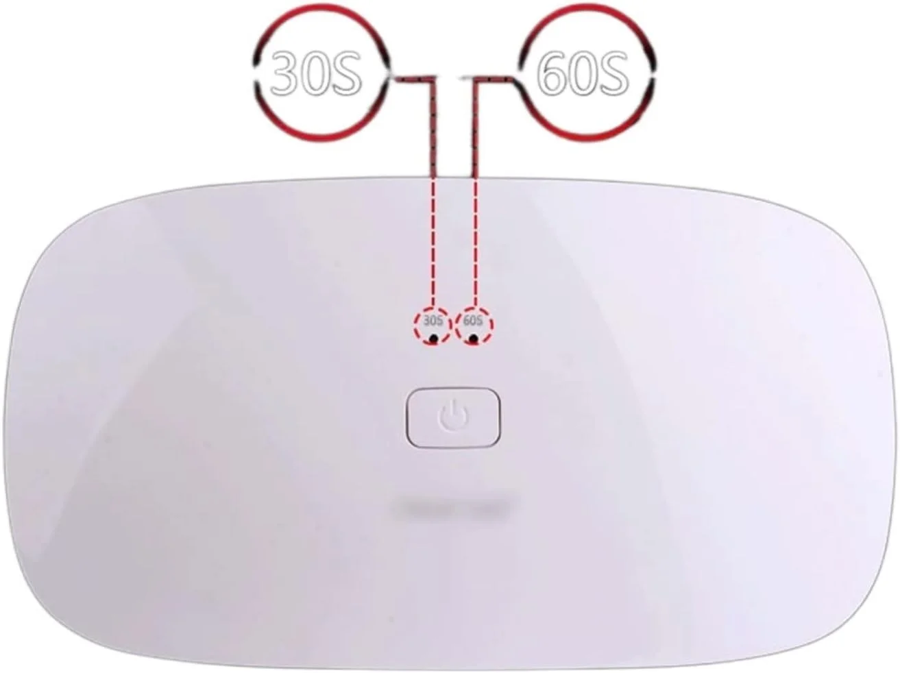 چراغ ناخن، خشک کن ناخن ال ای دی 24 وات، چراغ قابل حمل با کابل USB، دارای 15 عدد مهره چراغ ال ای دی، تایمر پولیش ناخن ژلی 30 ثانیه/60 ثانیه، ابزار خشک کردن چراغ