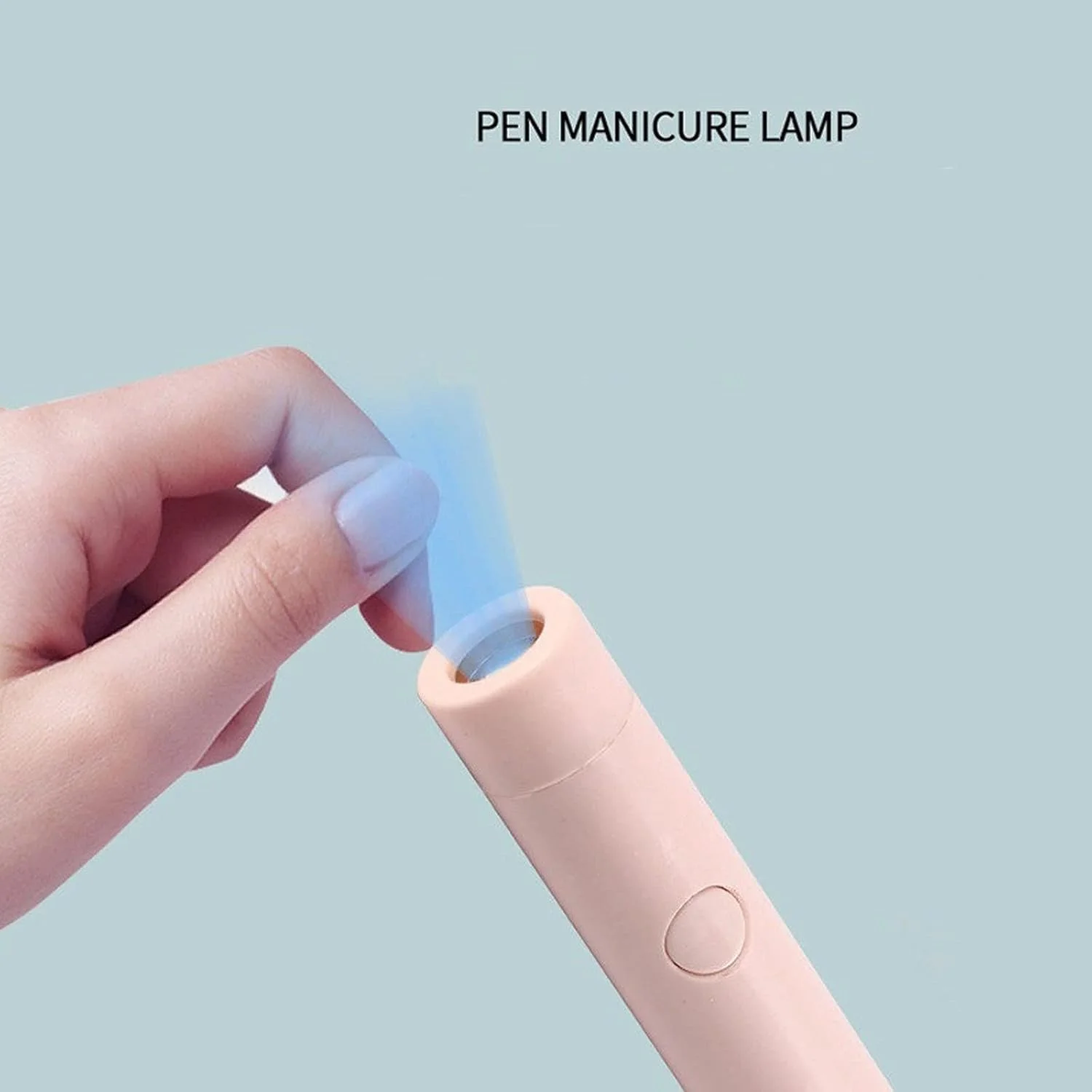 چراغ ناخن، چراغ ناخن کوچک با قابلیت ذخیره باتری، چراغ قلمی USB قابل حمل، چراغ پخت اتوماتیک LED برای دستگاه لایت تراپی (رنگ: Hortel)
