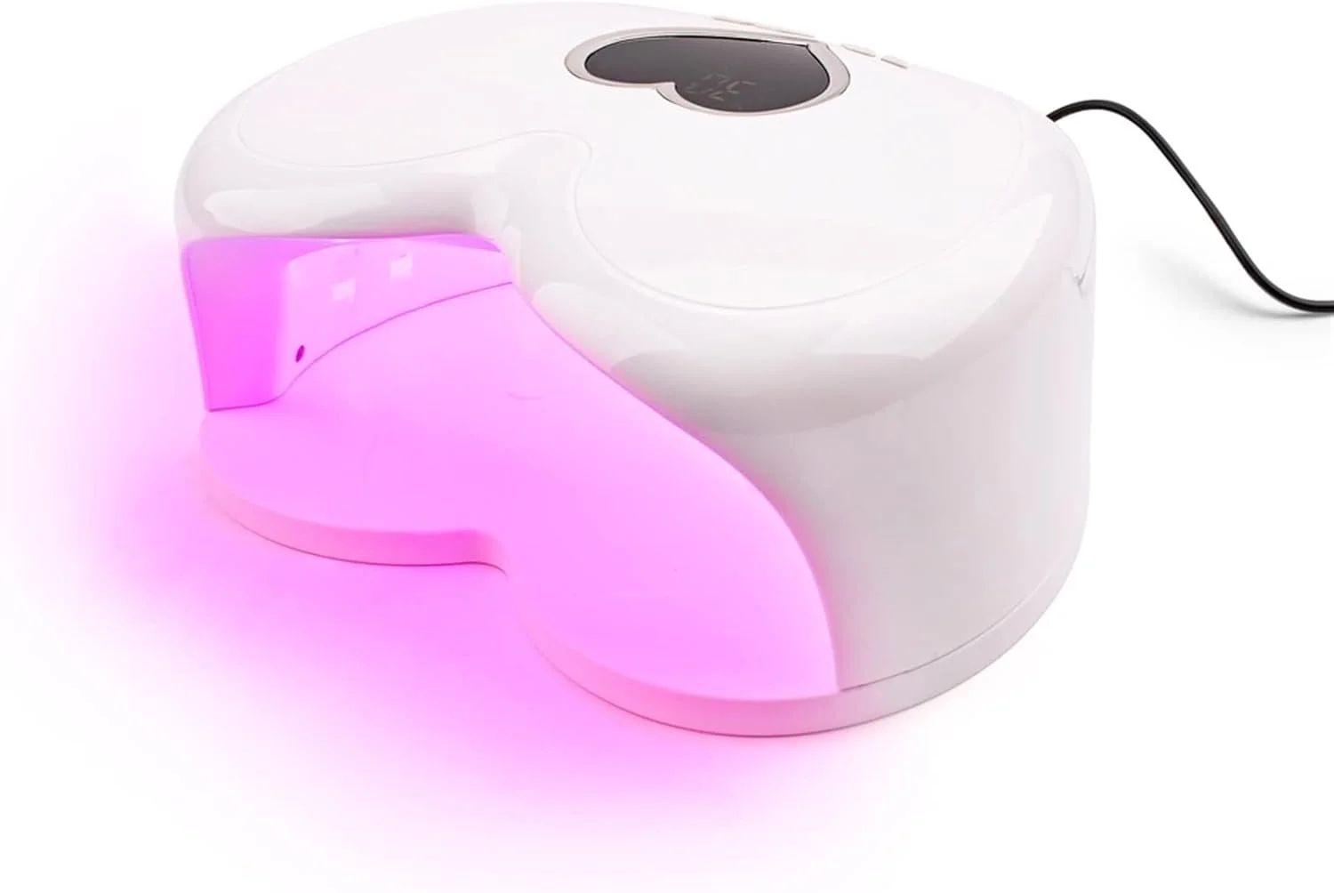 دستگاه خشک کن لاک ناخن، دستگاه لاک خشک کن LED با نور قرمز 96 وات با طرح قلب، مناسب برای خشک کردن سریع انواع لاک ژل