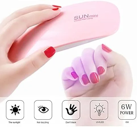 دستگاه مینی ال ای دی خشک کن لاک ناخن 6 وات، تاشو و قابل حمل