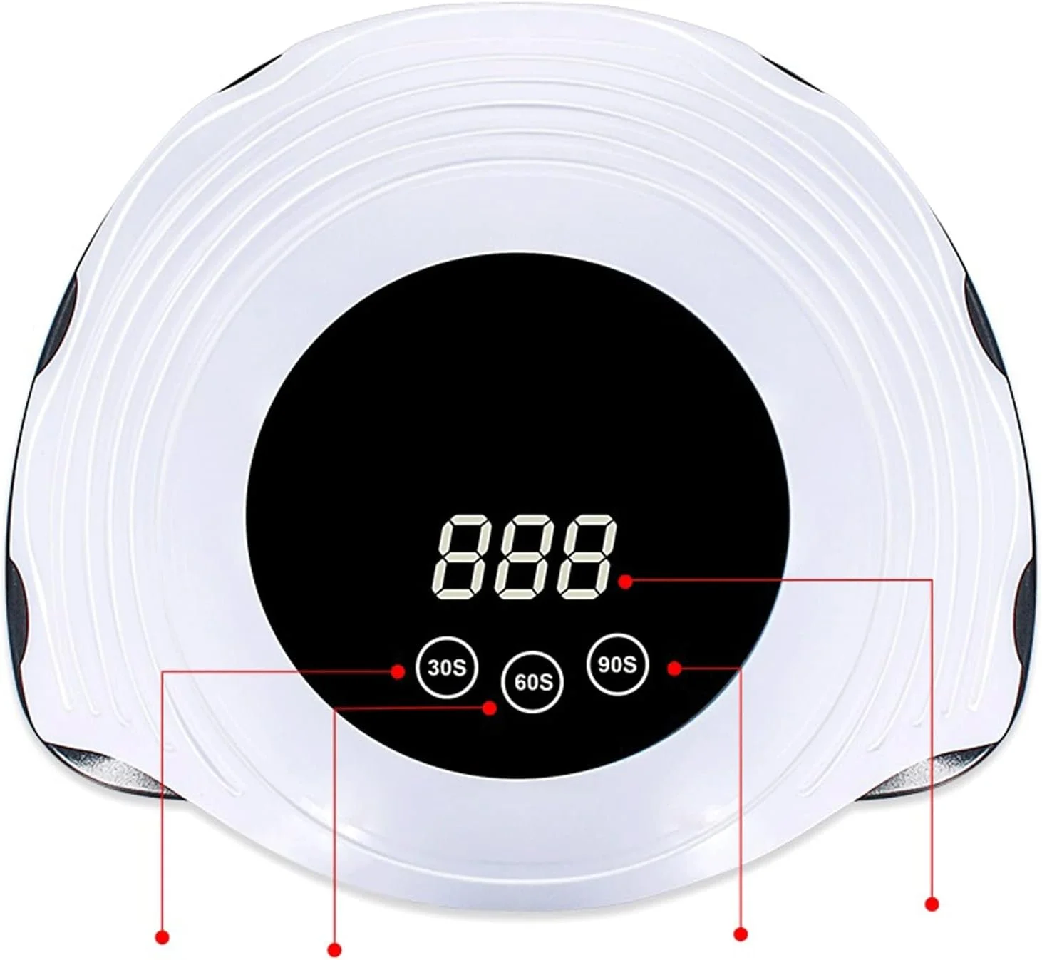 دستگاه خشک کن لاک ناخن، دستگاه حرفه ای با قدرت بالا، مناسب برای انواع لاک ژل، دارای سنسور خودکار و ابزار طراحی ناخن
