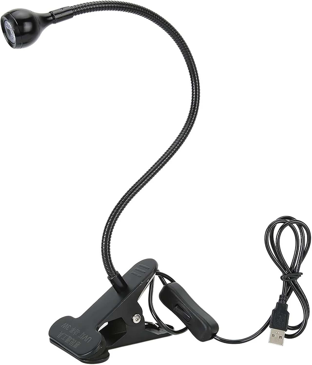 لامپ خشک کننده چسب UV، لامپ فرابنفش برای خشک کردن چسب تلفن، لامپ LED UV ناخن 3 وات USB، لامپ گردن غازی انعطاف پذیر، لامپ گیره دار رومیزی قابل حمل برای تعمیر موبایل، ناخن های ژلی، اتصال و استفاده