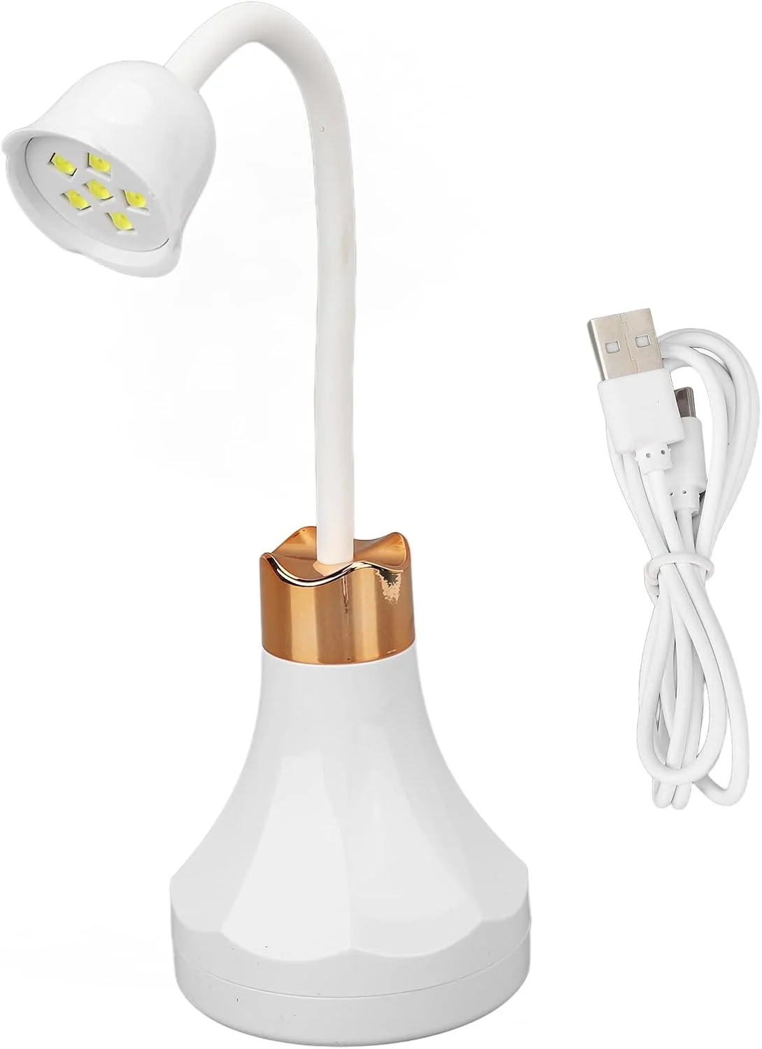 چراغ LED UV ناخن، چراغ UV 18 واتی برای ناخن های ژلی، چراغ LED کوچک ناخن، خشک کن LED ناخن برای ناخن های ژلی، چراغ گردنی ناخن قابل تنظیم زاویه و بادوام، برای ناخن های ژلی/فرنچ/اکریلیک