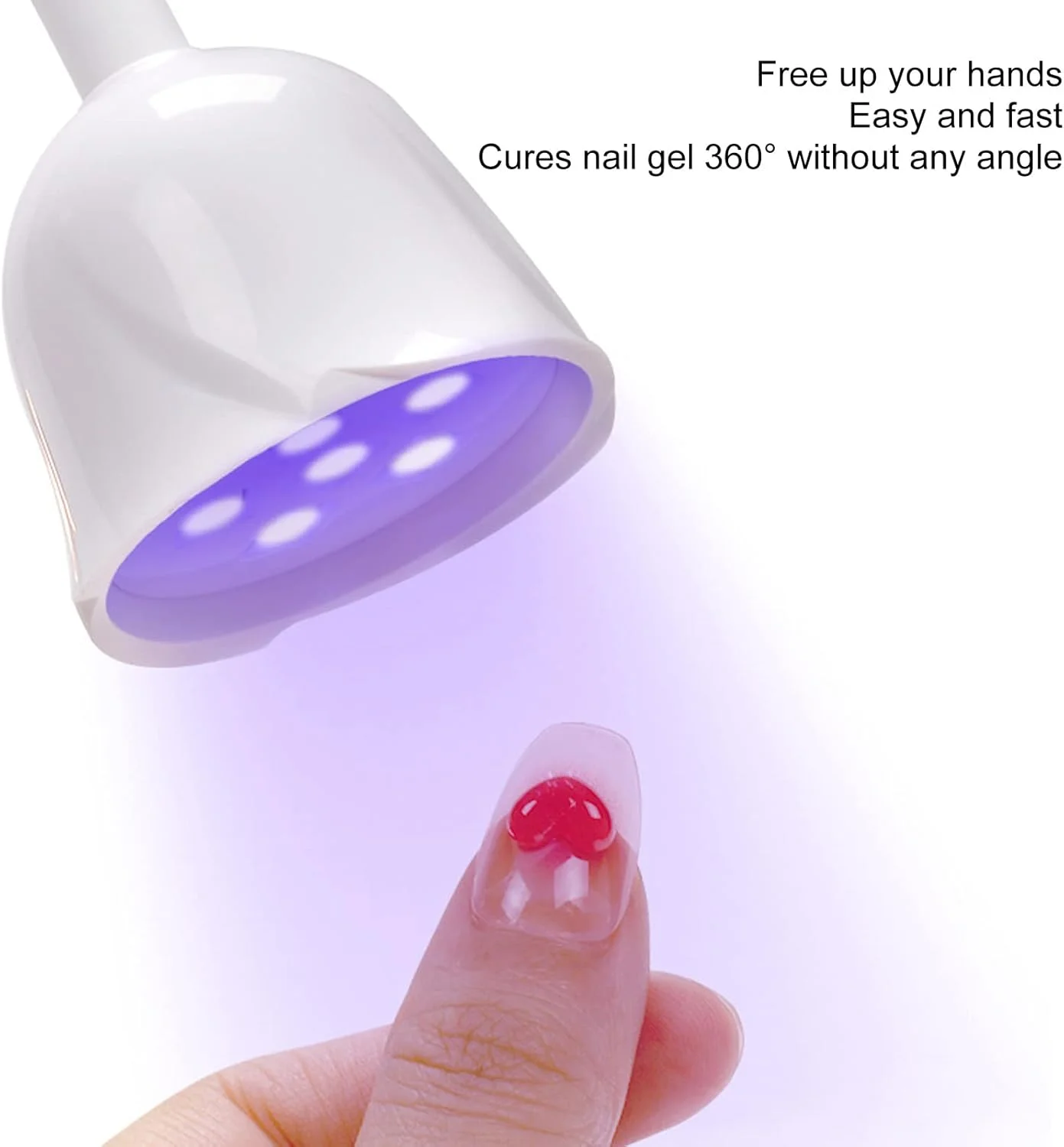 چراغ LED UV ناخن، چراغ UV 18 واتی برای ناخن های ژلی، چراغ LED کوچک ناخن، خشک کن LED ناخن برای ناخن های ژلی، چراغ گردنی ناخن قابل تنظیم زاویه و بادوام، برای ناخن های ژلی/فرنچ/اکریلیک چراغ LED UV ناخن، چراغ UV 18 واتی برای ناخن های ژلی، چراغ LED کوچک ناخن، خشک کن LED ناخن برای ناخن های ژلی، چراغ گردنی ناخن قابل تنظیم زاویه و بادوام، برای ناخن های ژلی/فرنچ/اکریلیک