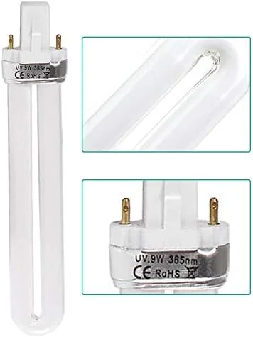 لامپ یو وی ژل خشک کن ناخن حرفه ای U شکل 365 نانومتری 9 وات، لوله جایگزین، ابزار مانیکور ناخن لامپ یو وی ژل خشک کن ناخن حرفه ای U شکل 365 نانومتری 9 وات، لوله جایگزین، ابزار مانیکور ناخن