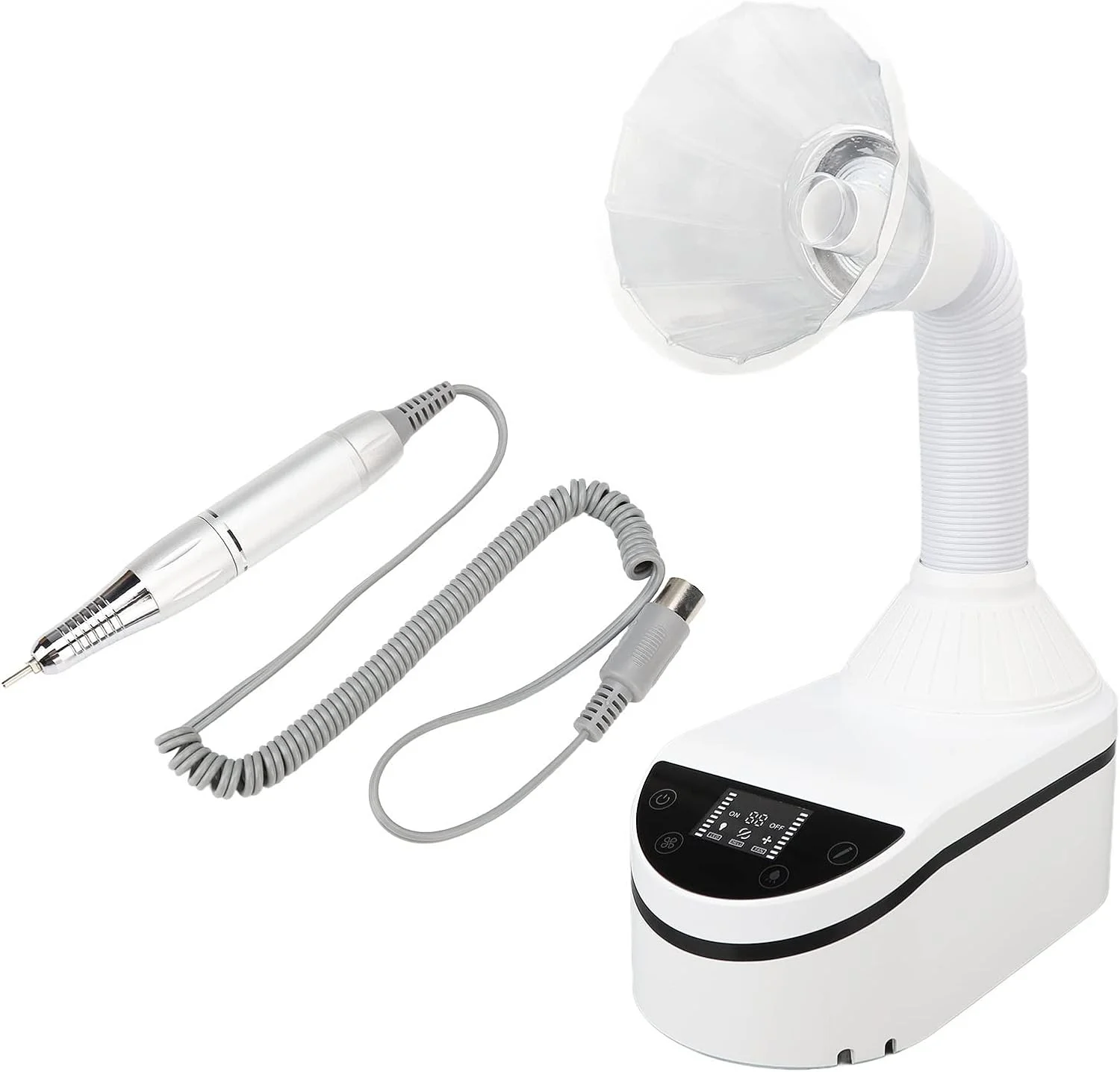 دستگاه تمیز کننده گرد و غبار ناخن 230 وات هوشمند 2 در 1 با دریل ناخن و جمع کننده گرد و غبار با پوشش پلاستیکی 100-240 ولت (آمریکا)