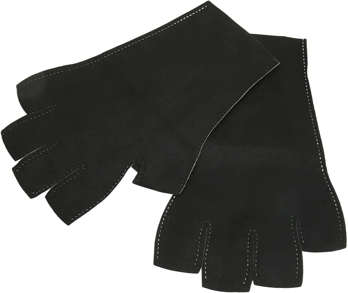 دستکش محافظت در برابر اشعه ماوراء بنفش، مناسب برای مانیکور ژلی، بدون انگشت، تنفسی، برای مراقبت از پوست - مشکی (3 جفت)