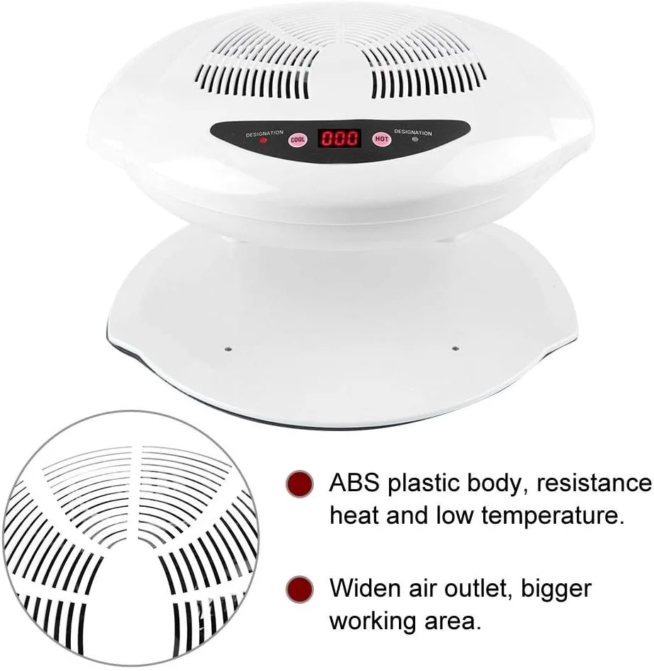 دستگاه خشک کن ناخن، سنسور هوای گرم و سرد، ابزار مانیکور فن برای خشک کردن لاک ناخن برای اتاق نشیمن و خانه (سفید)