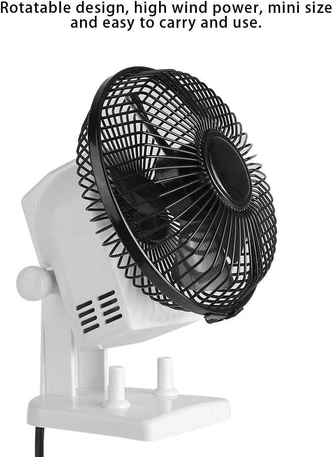 پنکه برقی کوچک 13 واتی رومیزی با باد قوی، خشک کن ناخن، ابزار مانیکور، دو حالت تنظیم سرعت، پنکه چرخان، پنکه رومیزی کوچک و بی صدا با باد قوی