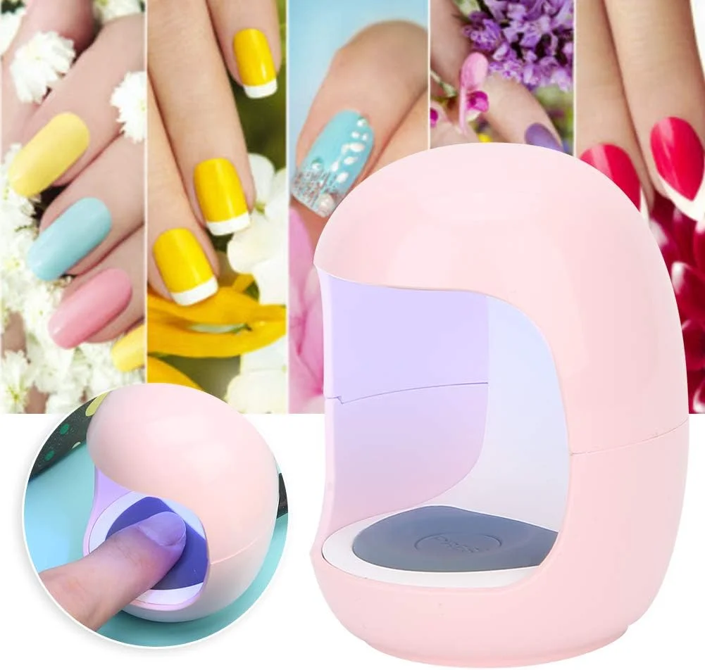مینی خشک کن ناخن تک انگشتی، لامپ قابل حمل یو اس بی ال ای دی برای مانیکور ناخن، ابزار چند منظوره خشک کردن و سخت کردن ناخن برای چسب یو وی و چسب اکستنشن (شماره 1)
