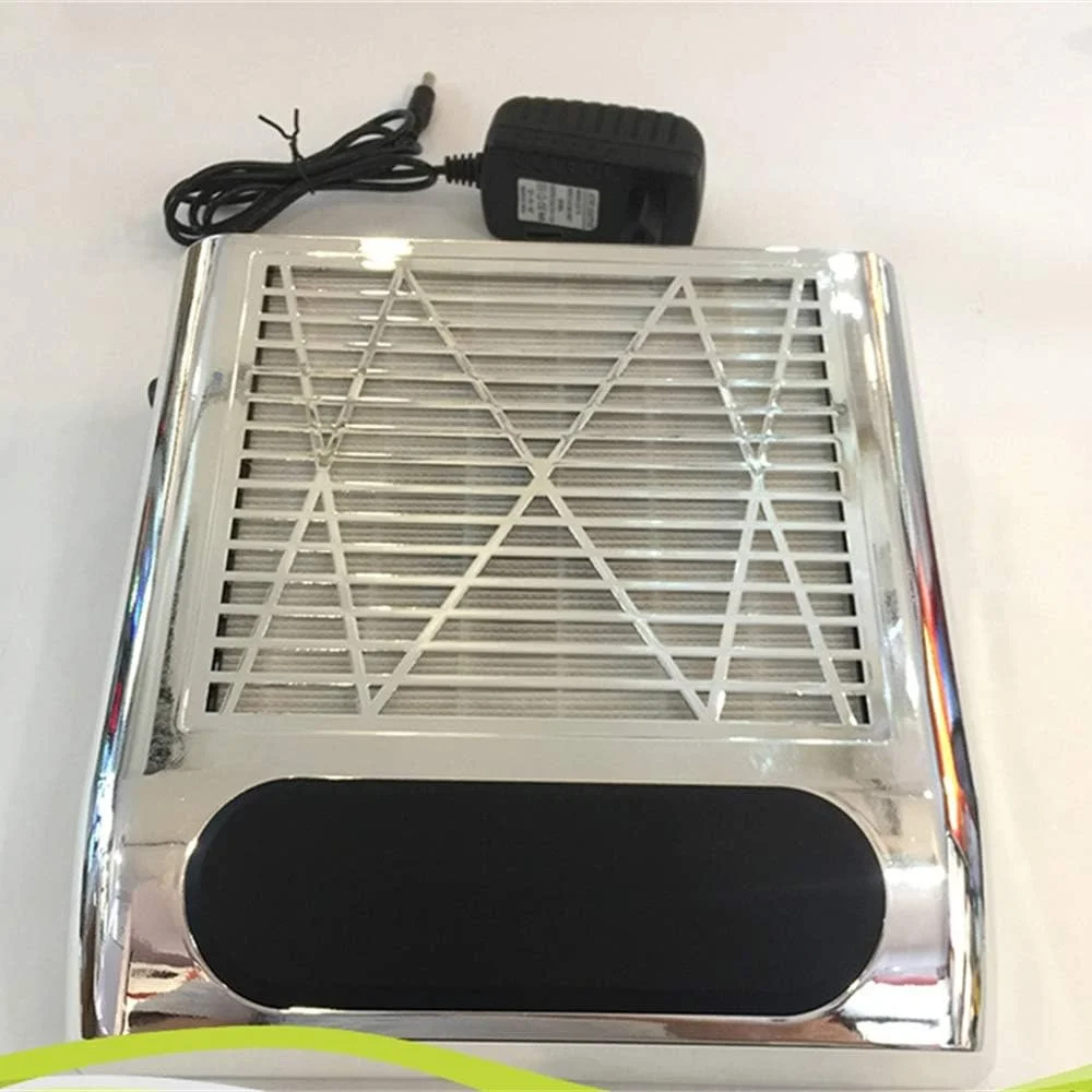 دستگاه جمع کننده گرد و غبار ناخن FURLOU 80W، مکنده برقی قدرتمند با فیلتر ضد ریزش، مناسب برای تکنسین های حرفه ای ناخن و سالن های آرایشی، نقره ای