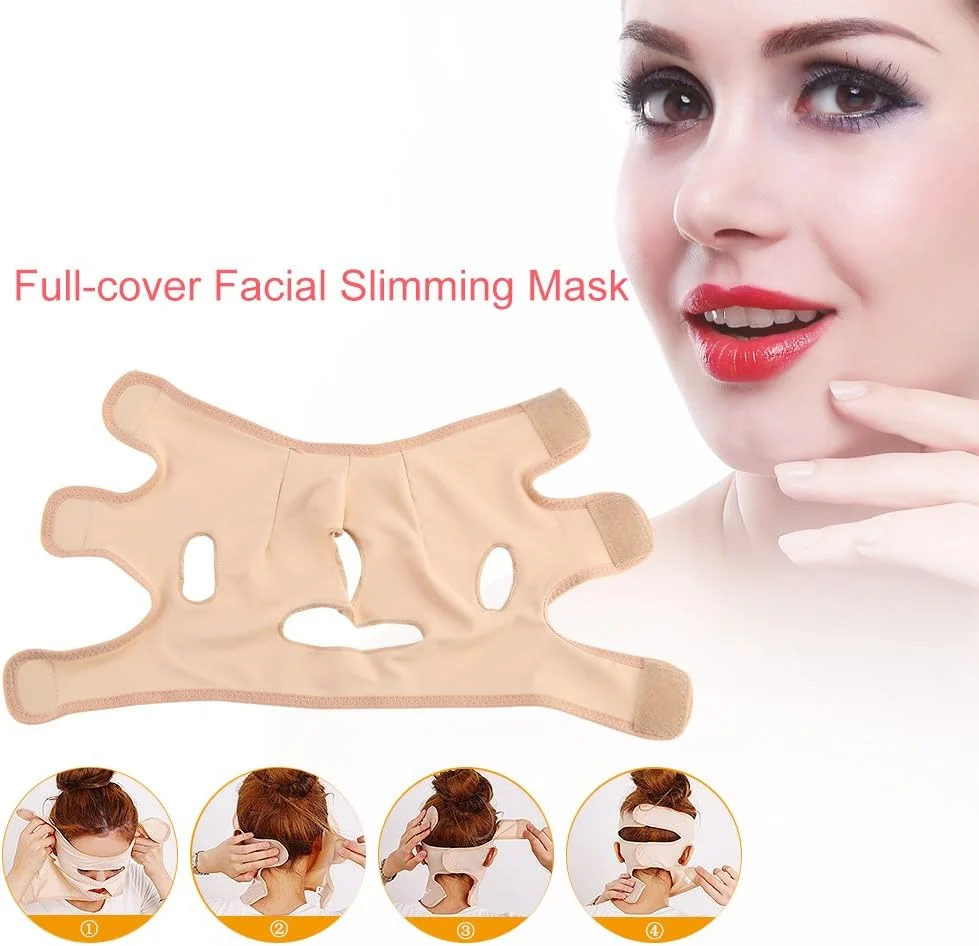 ماسک لاغری صورت، کمربند لیفت صورت، بانداژ لاغری غبغب، ابزارهای زیبایی خط V پوشش کامل (M)