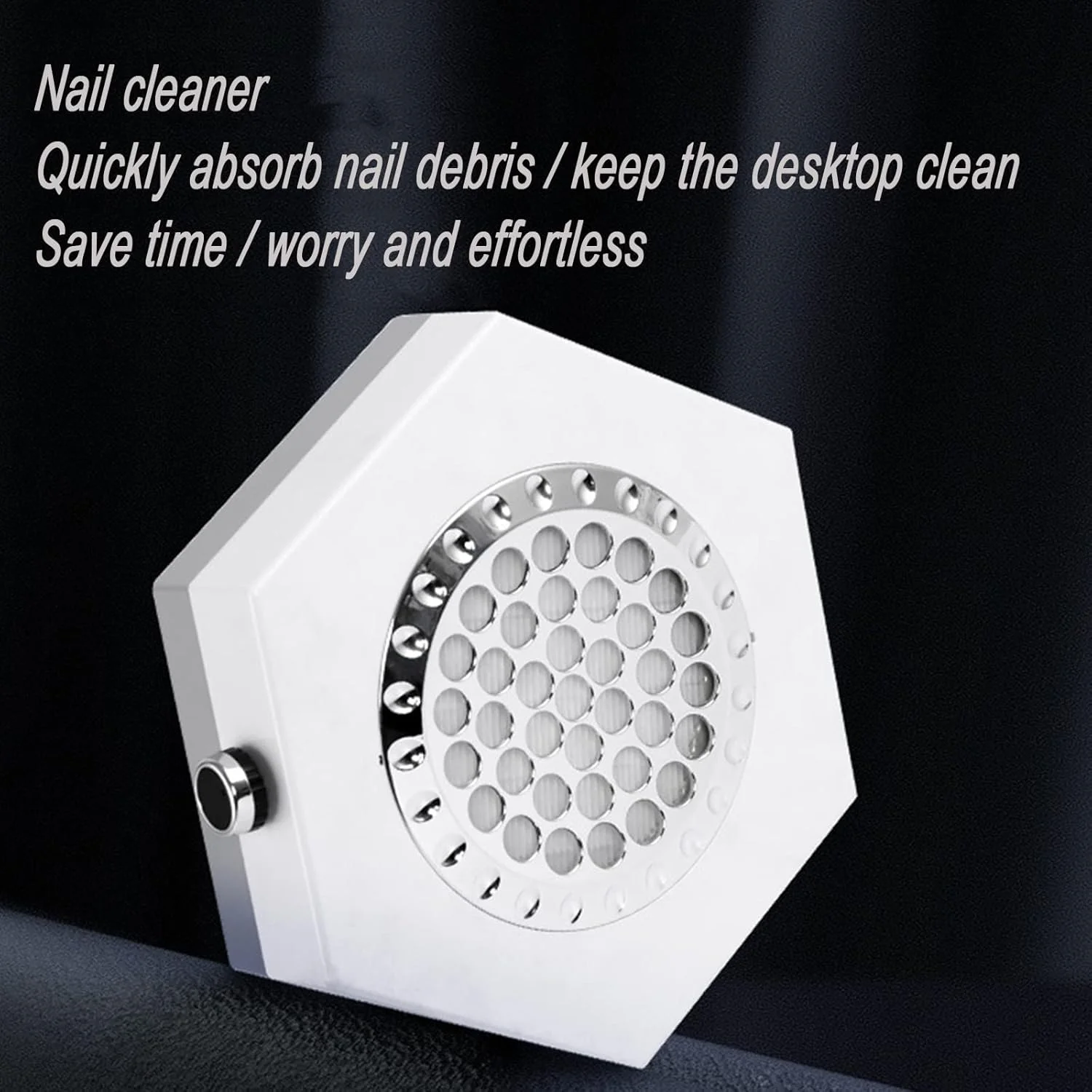 دستگاه جمع کننده گرد و غبار ناخن FURLOU، مکنده قدرتمند ناخن، 80 وات قابل تنظیم با 1 فیلتر قابل استفاده مجدد، ابزار استخراج کننده پاک کننده گرد و غبار ناخن اکریلیک قدرتمند، کم صدا، ایده آل برای استفاده در سالن منزل