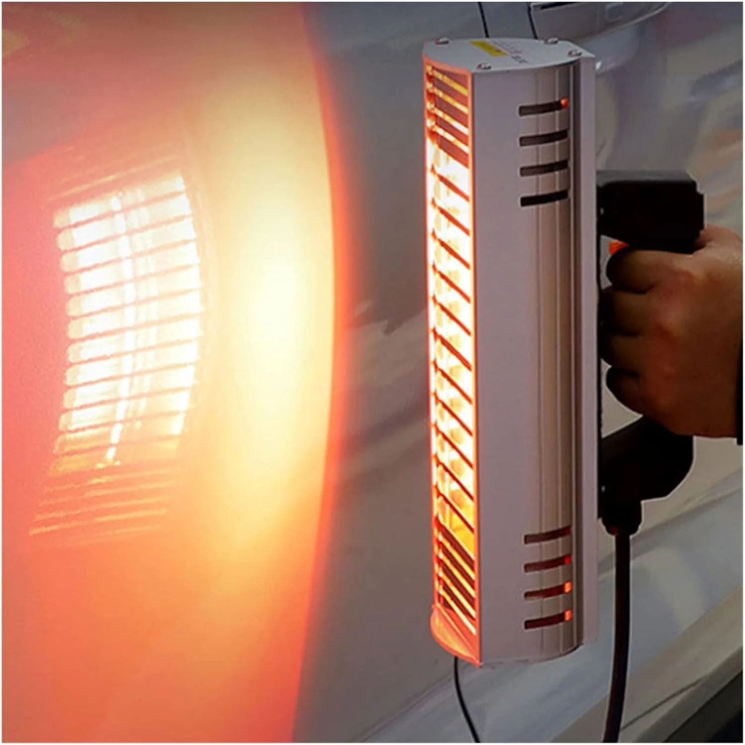 چراغ خشک کن رنگ 1000 وات قابل حمل، چراغ پخت رنگ، ابزار تعمیر بدنه خودرو، خشک کن رنگ، تعمیر بدنه خودرو (رنگ: Bianco، سایز: UK)