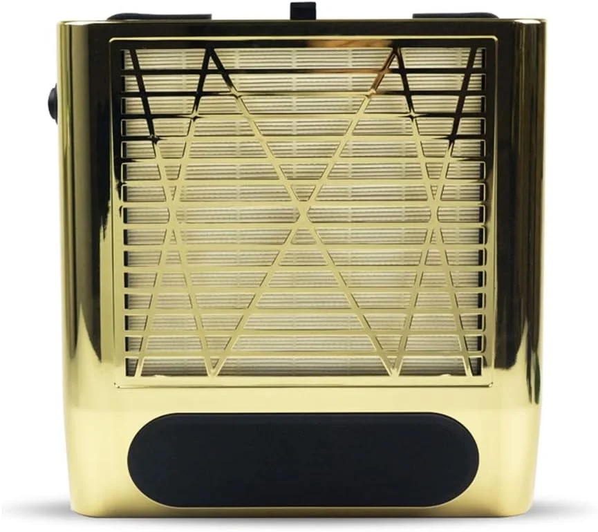 دستگاه جمع کننده گرد و غبار ناخن TISTIK 80W، مکنده برقی قدرتمند با فیلتر ضد ریزش، مناسب برای تکنسین های ناخن، سالن های حرفه ای و هنر ناخن، طلایی