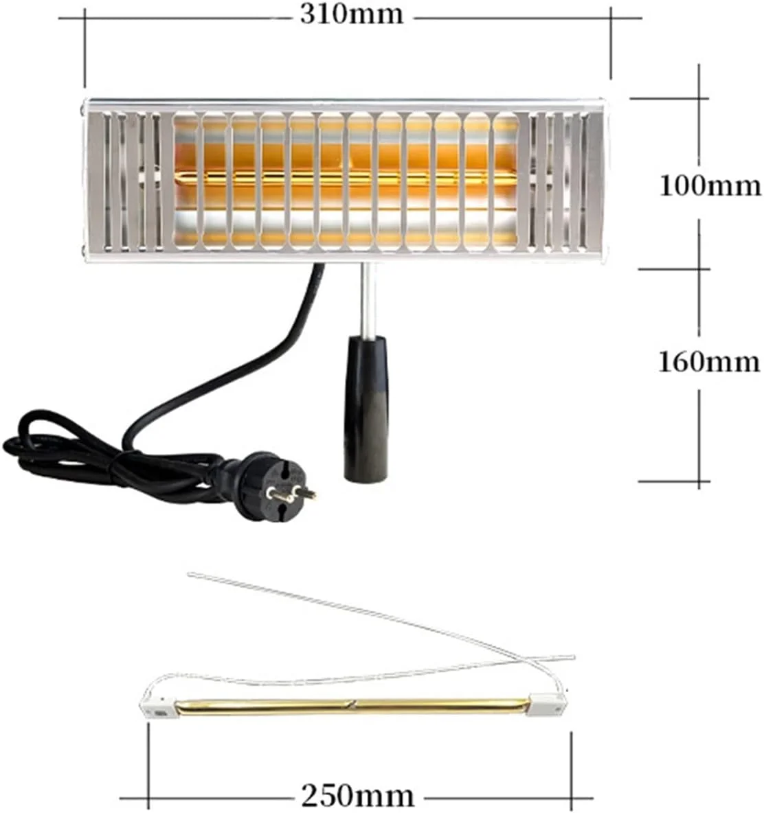 چراغ خشک کن رنگ دستی 1000 وات، چراغ رنگ بدنه خودرو، چراغ پخت و گرمایش، نگهداری رنگ خودرو، تعمیر بدنه خودرو (رنگ: Uk)