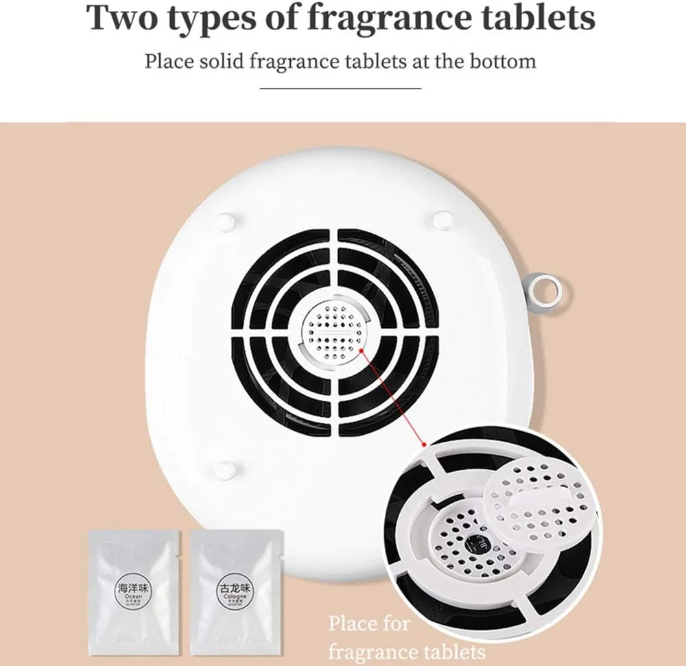 دستگاه مکنده گرد و غبار ناخن 60 واتی تمکین، فن برقی قوی با قابلیت تنظیم سرعت، ابزار جمع کننده گرد و غبار و خشک کننده برای ناخن های ژلیش، اکریلیک و چسب، آبی