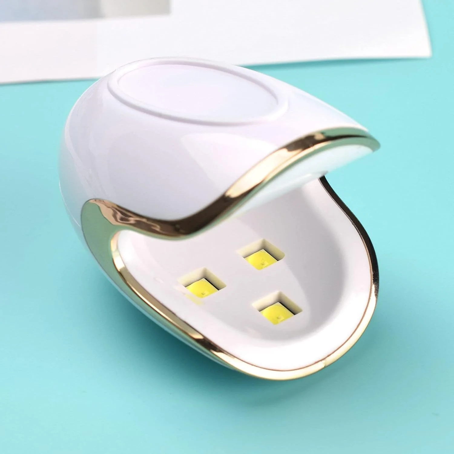 دستگاه خشک کن لاک ژل LED سفید کوچک پنوم پن تک انگشتی 6 وات خانگی قابل حمل مشکی LED کوچک مینی مناسب برای دستگاه کابل داده Type C دستگاه مانیکور چراغ LED ناخن