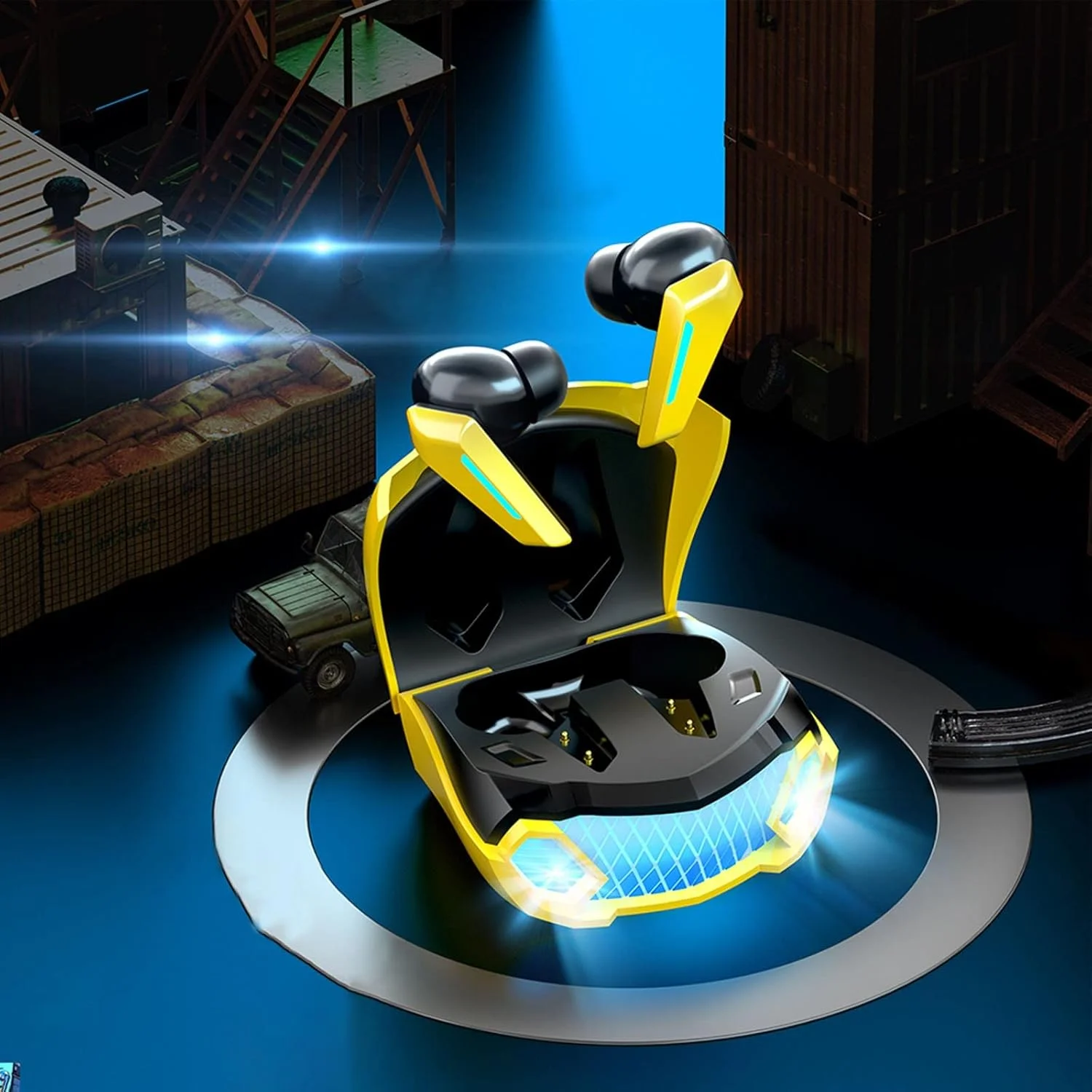 گوشی های بی سیم بلوتوثی داخل گوش، صدای باس عمیق، صدای بلند، تماس شفاف راحت، هدفون استریو سازگار برای بازی