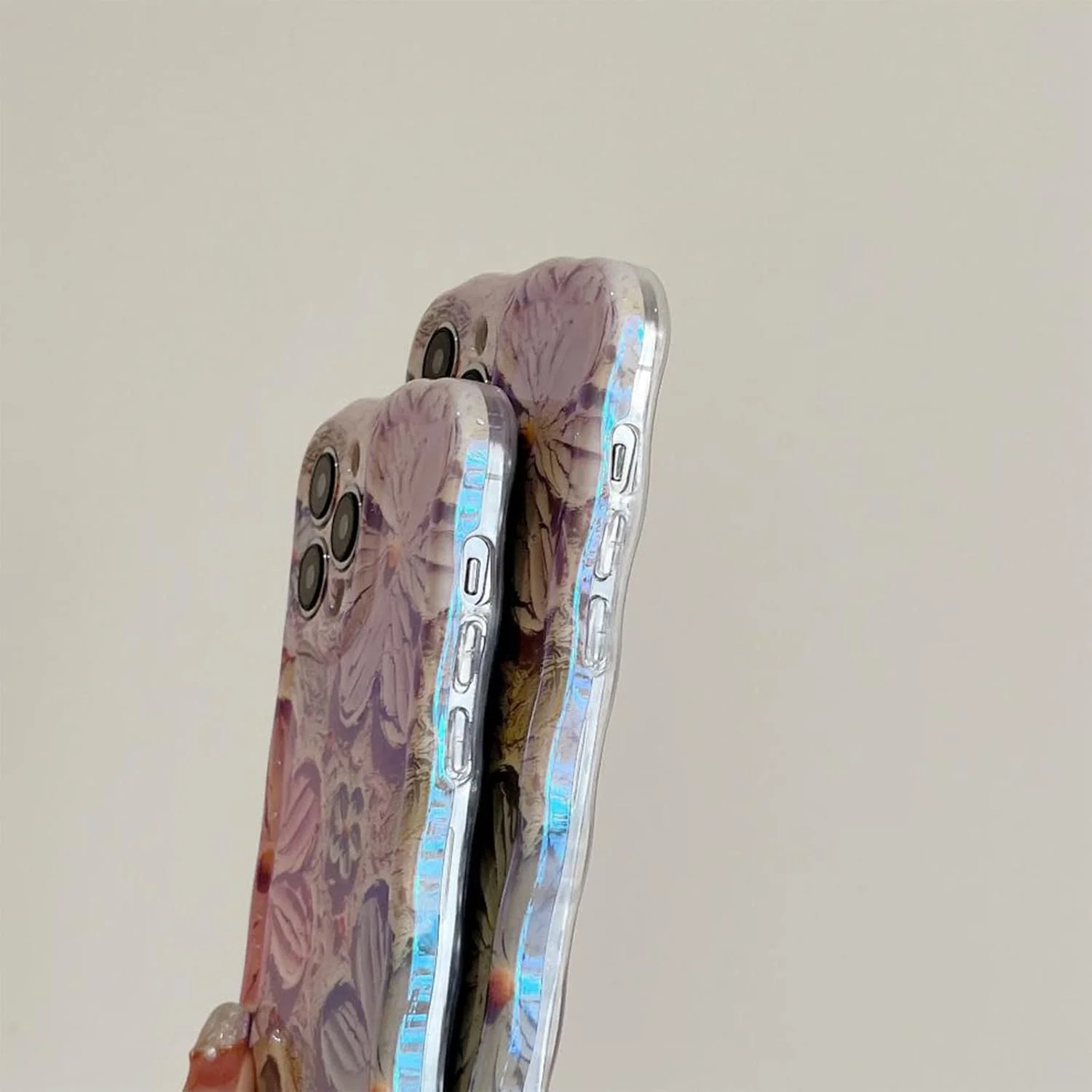 قاب گوشی طرح نقاشی رنگ روغن رنگارنگ، قاب گوشی طرح گل، مناسب برای آیفون 14/13/12/11 پرو مکس (C، برای آیفون 14)