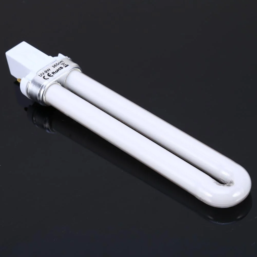 لامپ های جایگزین 9 وات UV، لامپ های جایگزین 9 وات برای دستگاه خشک کن ناخن، لامپ UV، لوله لامپ U شکل