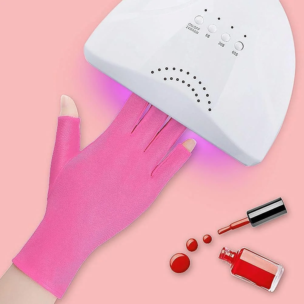 دستکش محافظ اشعه ماوراء بنفش برای مانیکور ژلی، محافظت از دست در برابر لامپ UV و دستگاه خشک کن ناخن (یک جفت)