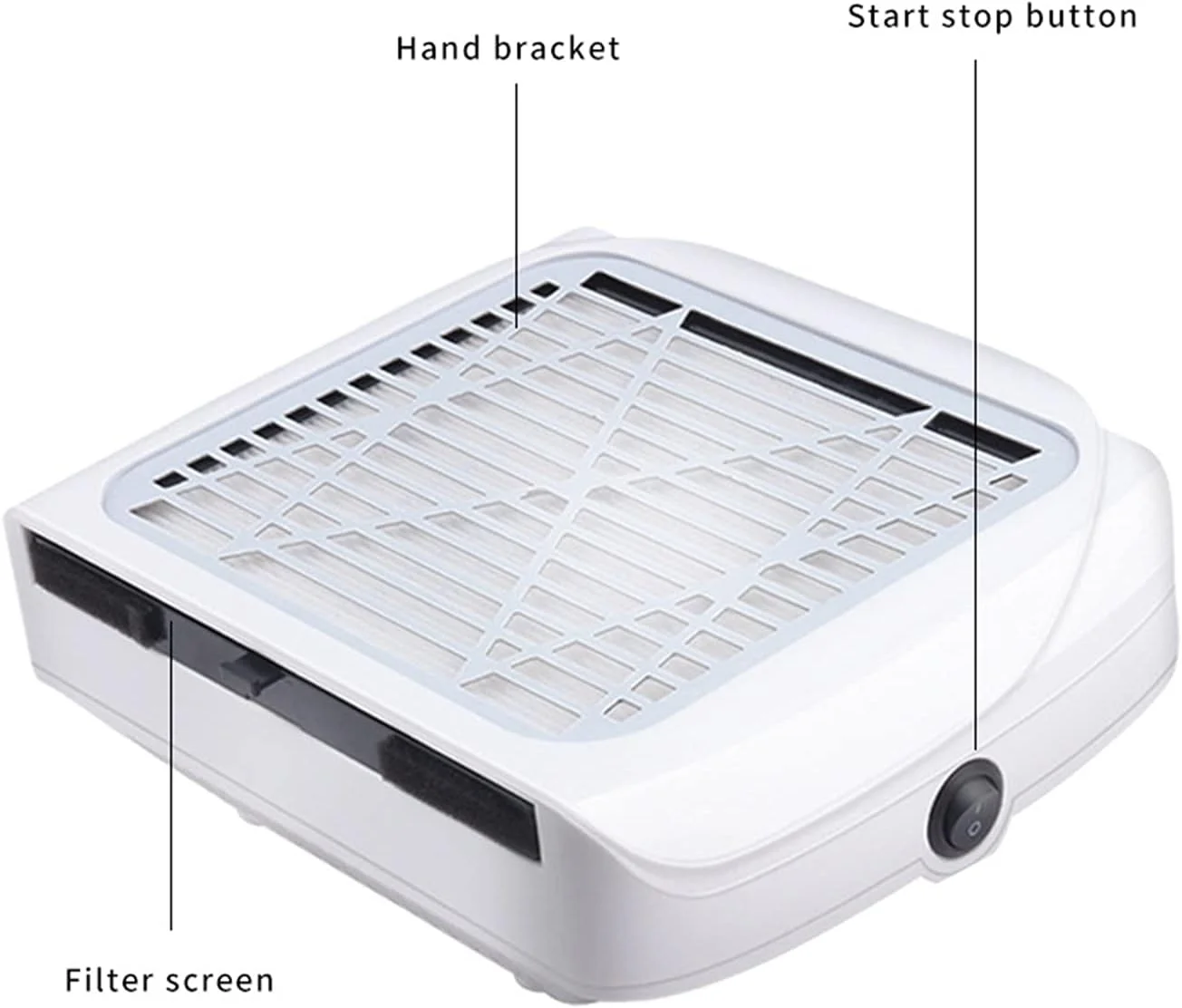 دستگاه جمع کننده گرد ناخن LOCZEK، جاروبرقی ناخن پرقدرت، فیلتر ژاپنی، دستگاه گرد ناخن، جاروبرقی رومیزی کشویی برای مانیکور، فیلتر ناخن حرفه ای