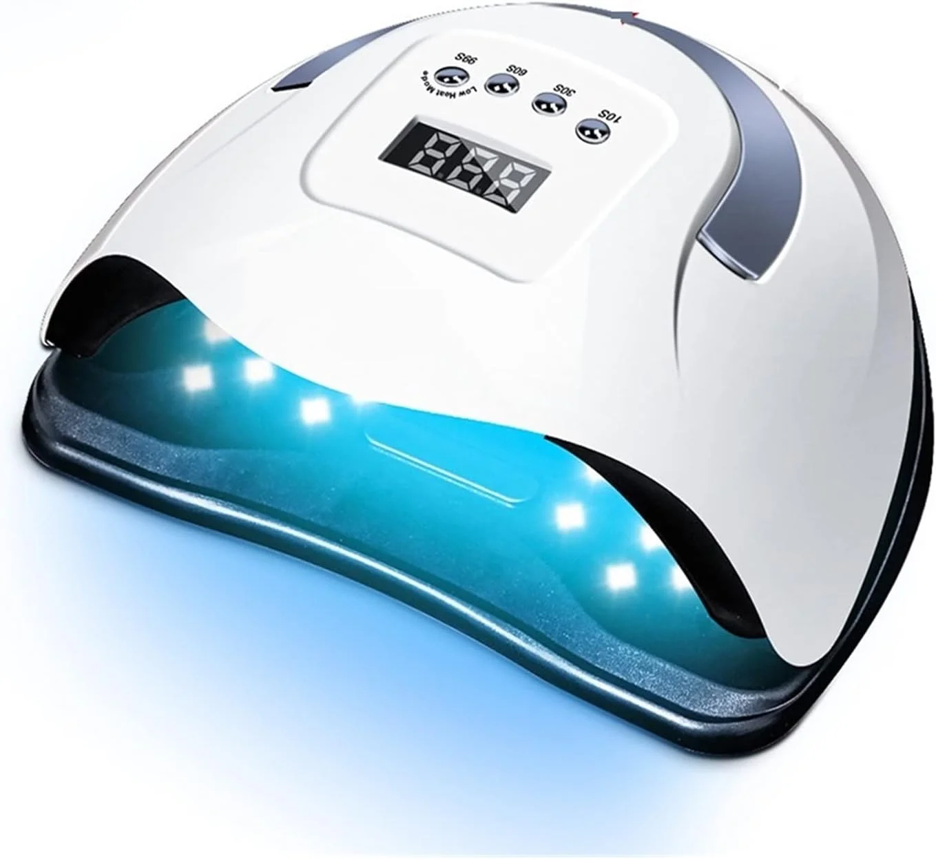 دستگاه خشک کن لاک ناخن با لامپ UV LED مناسب خشک کردن لاک ژل با حسگر حرکتی، دستگاه حرفه ای برای مانیکور سالنی (رنگ: Sun X7 Max، سایز: 1)
