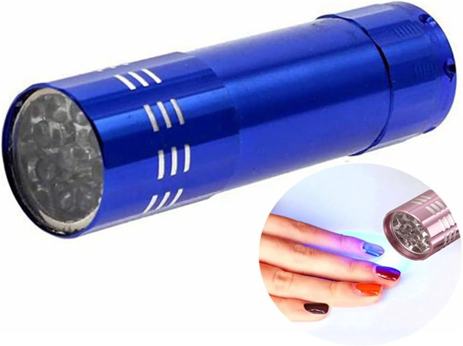 چراغ قوه خشک کن ناخن LOCZEK مدل Super Mini 9 LED، چراغ قوه فرابنفش، خشک کننده سریع لاک ژل ناخن، ابزار مانیکور، لامپ UV-LED ژل ناخن (رنگ: شماره 4، سایز: 1)