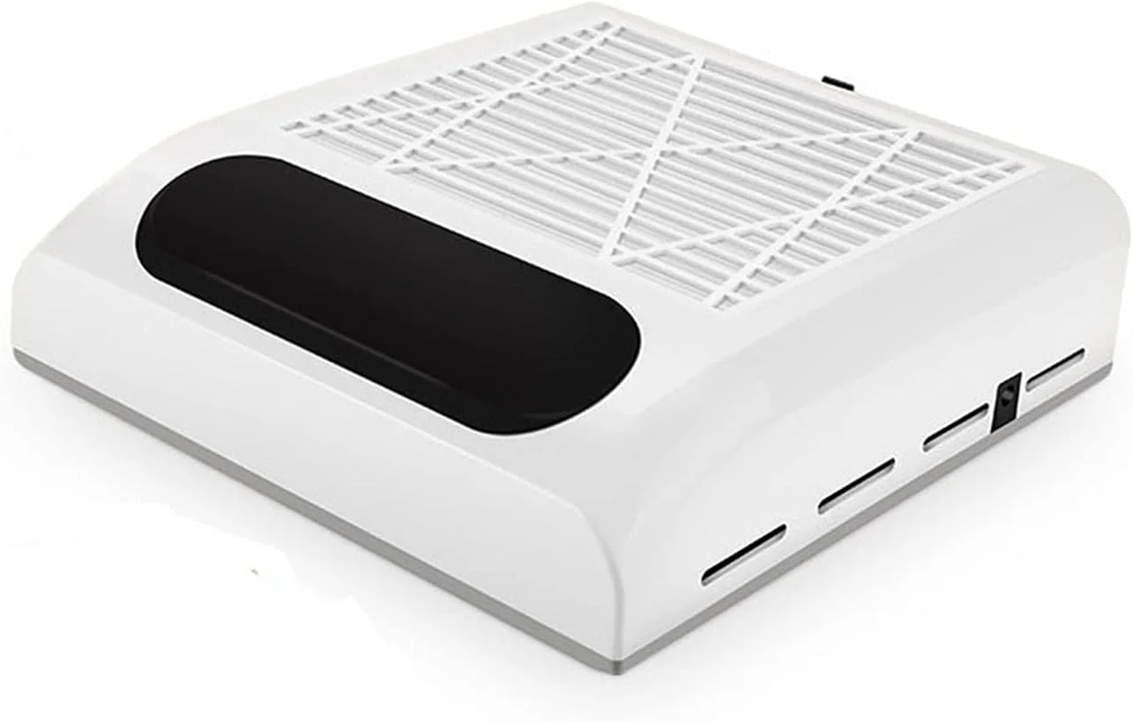 دستگاه جمع کننده گرد و غبار ناخن 80 وات LOCZEK، فن مکنده گرد و غبار ناخن، ابزار ماشین مانیکور با فیلتر، قدرت قوی، ابزار هنری برای مانیکور، فیلتر ناخن حرفه ای (رنگ: سفید)