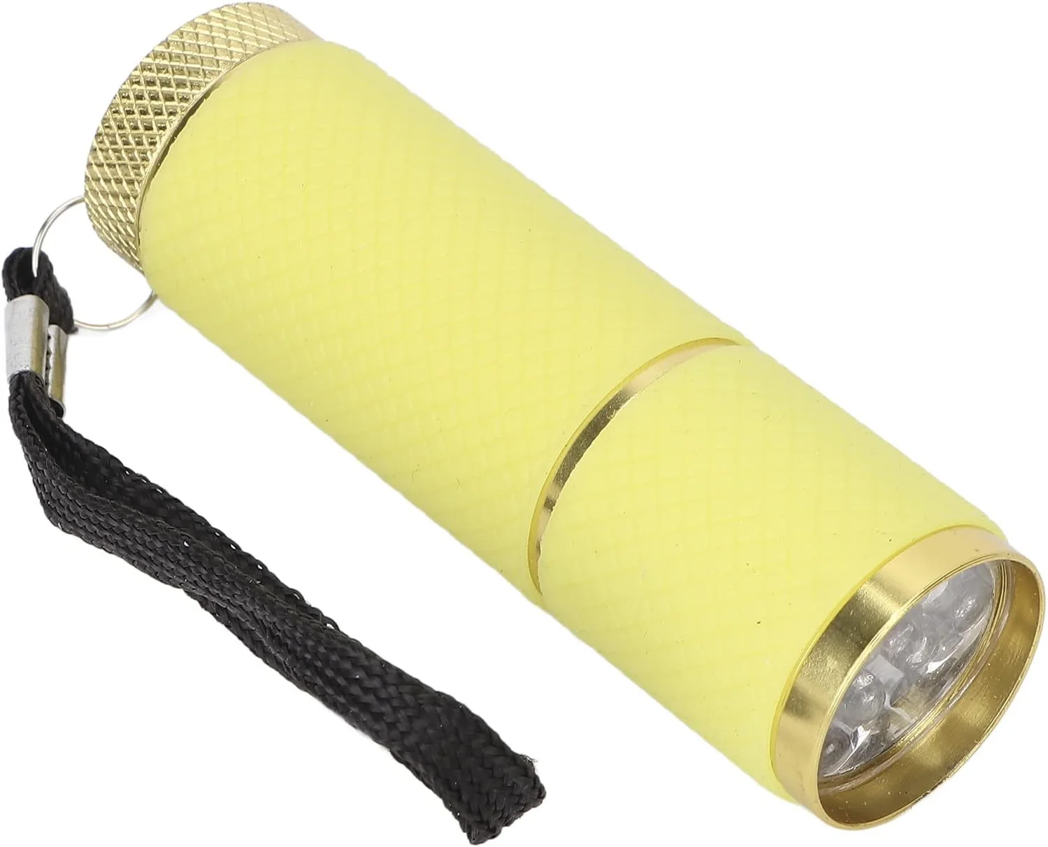 چراغ ال ای دی کوچک ناخن، چراغ خشک کن ناخن قابل حمل به شکل چراغ قوه، خشک کن کوچک ناخن برای لاک ژل و ابزار طراحی ناخن برای تثبیت نگین (زرد)